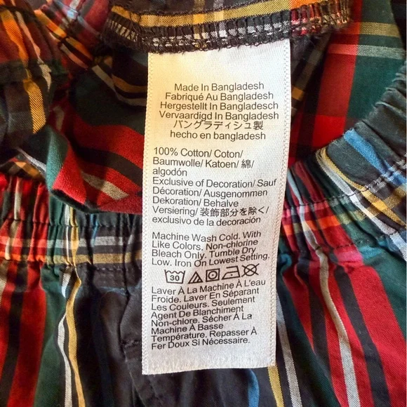 J.Crew Tartan Plaid Cotton Pajama Pants Womens XS Lounge Sleepwear Cozy Soft - Picture 4 of 6